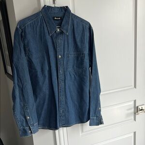 Madewell Blue Casual Button Down Shirt